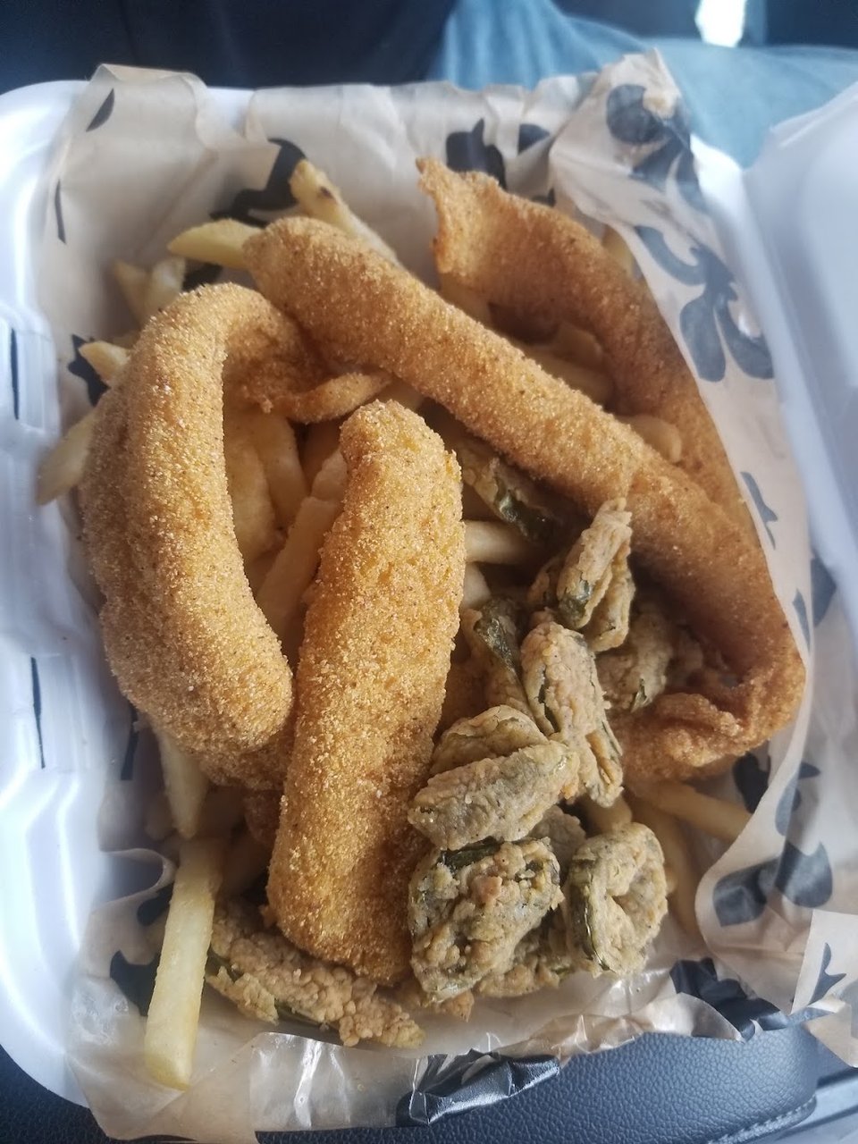 Fried Shrimp and Golden French Fries